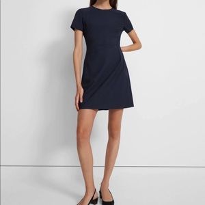 theory jatinn dress in navy wool